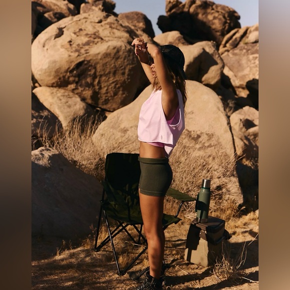 Free People Inspire Tank Pink Blush Size XS Box Fit Oversized Athletic Gym NEW - Picture 5 of 6